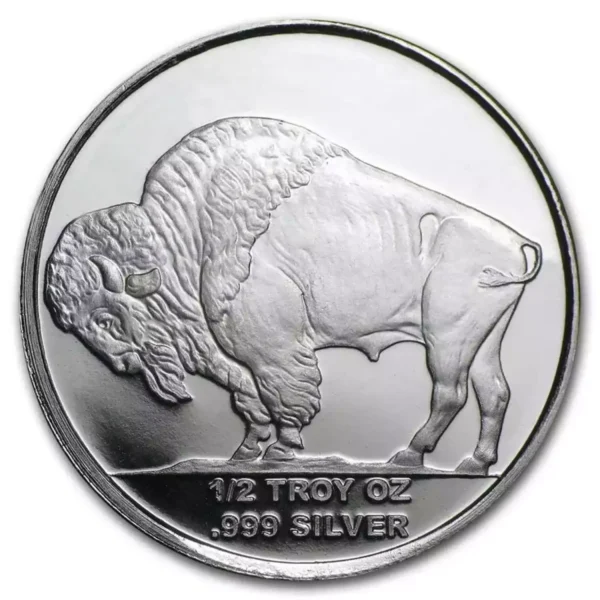 1/2 oz .999 Silver Buffalo Round