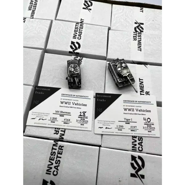 1:200 Scale Investment Caster .999 silver Tiger I tank model