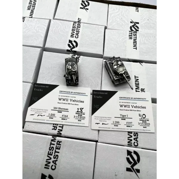 1:200 Scale Investment Caster .999 silver M4 Sherman Model