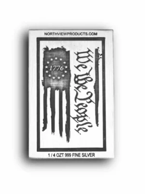 1/4oz We the People .999 Silver Card Bar