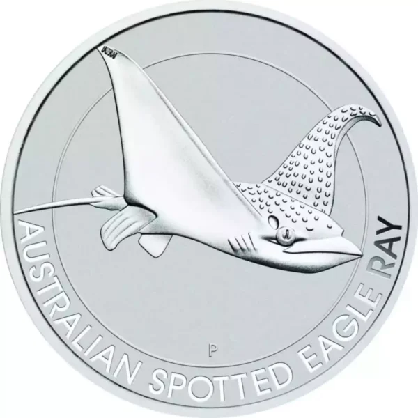 1.5oz Australia Perth Mint Spotted Ray .9999 Silver Coin