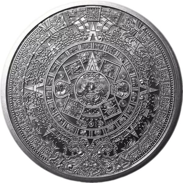 1 oz Aztec Calendar .999 Silver Round