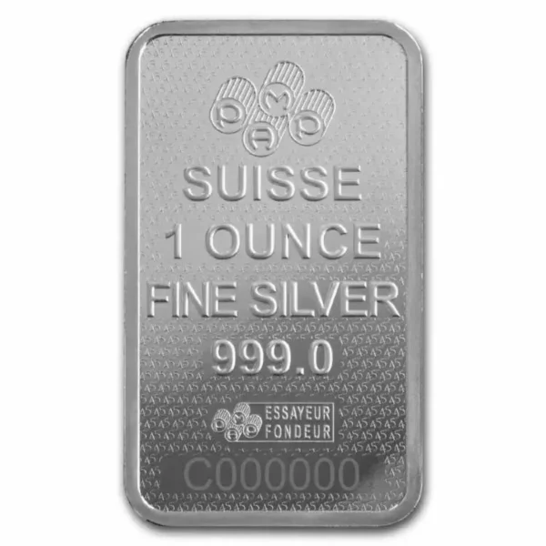 1 oz Pamp Suisse 45th Anniversary of Lady Fortuna .999 Silver Bar