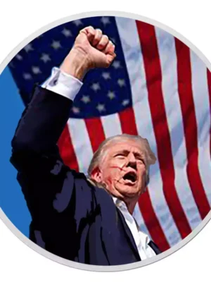 1 oz Trump Fight .999 Silver Coloured Round