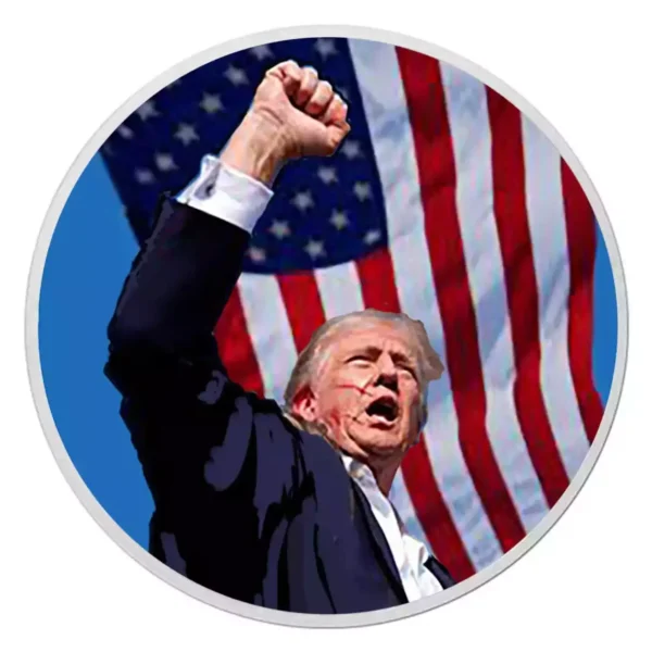 1 oz Trump Fight .999 Silver Coloured Round