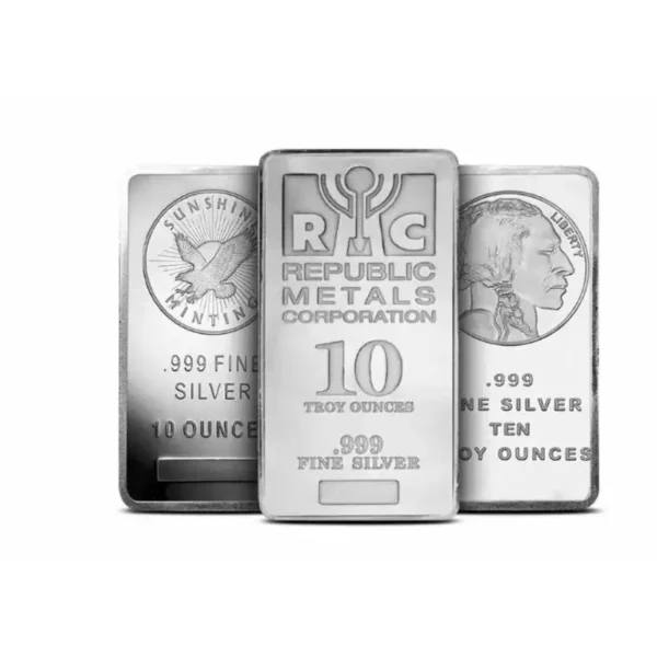 10oz Random .999 Silver Bar (Random Design)