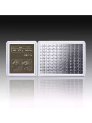 1g x 100 Valcambi .999 Silver CombiBar