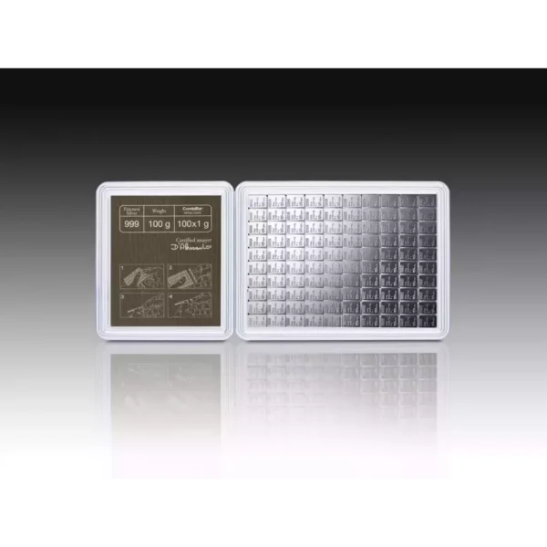 1g x 100 Valcambi .999 Silver CombiBar