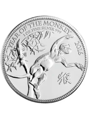 2016 1oz Royal Mint .999 Silver Lunar Series Year of the Monkey