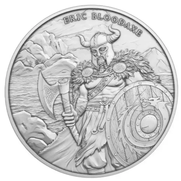 1oz Legendary Warriors Series "Eric Blood Axe" .999 Silver Round