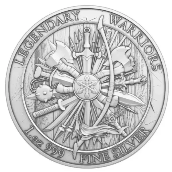 1oz Legendary Warriors Series "Eric Blood Axe" .999 Silver Round