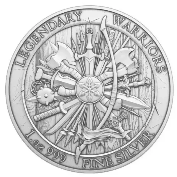 1oz Legendary Warriors Series "Genghis Khan" .999 Silver Round