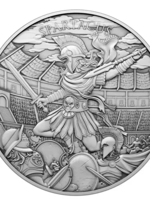 1oz Legendary Warriors Series "Spartacus" .999 Silver Round