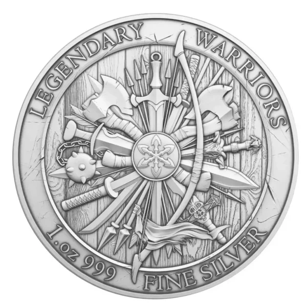 1oz Legendary Warriors Series "Spartacus" .999 Silver Round