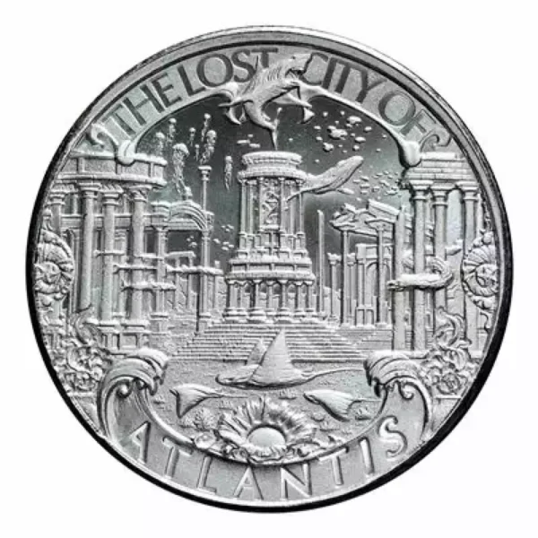 1oz Mason Mint Mythical Cities "Atlantis" .999 Silver Round