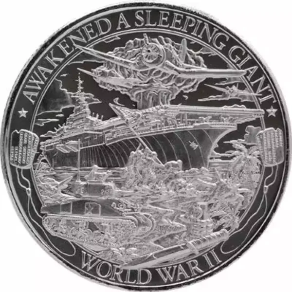 1oz Mason Mint Patriot Series "World War 2" .999 Silver Round