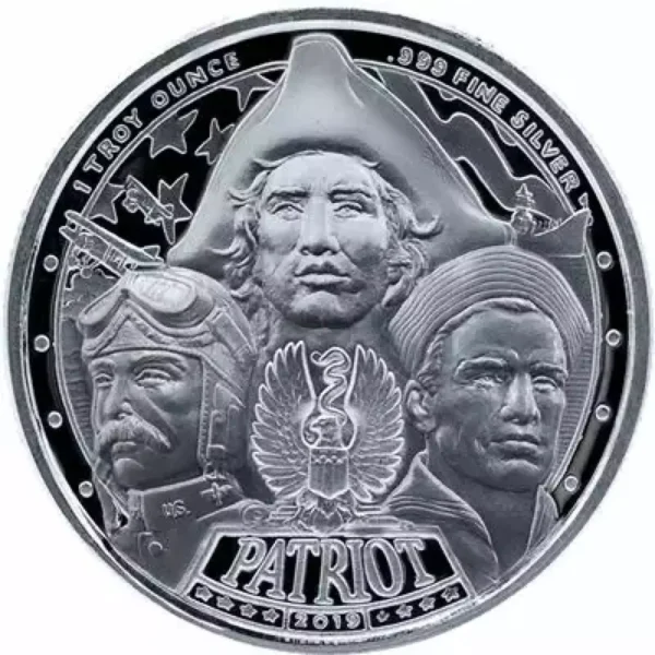 1oz Mason Mint Patriot Series "American Revolution" Silver Round