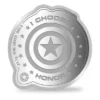 1oz MMTC Pamp Marvel Captain America .999 Silver Medal