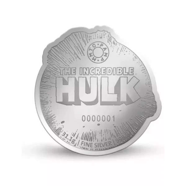 1oz MMTC Pamp Marvel Hulk .999 Silver Medal