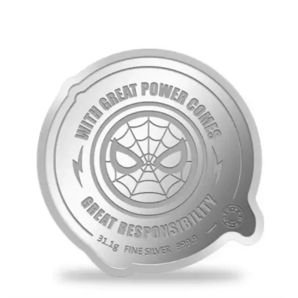 1oz MMTC Pamp Marvel Spider-Man .999 Silver Medal