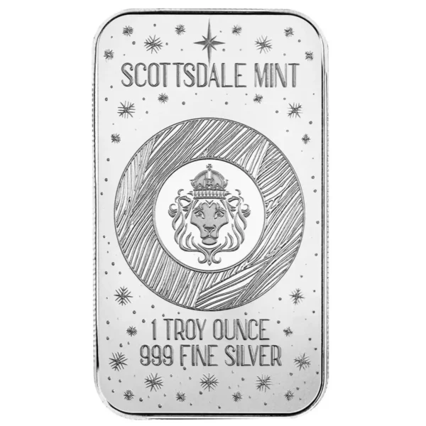 1oz Scottsdale Mint Winter Wonderland .999 Silver Colored Bar