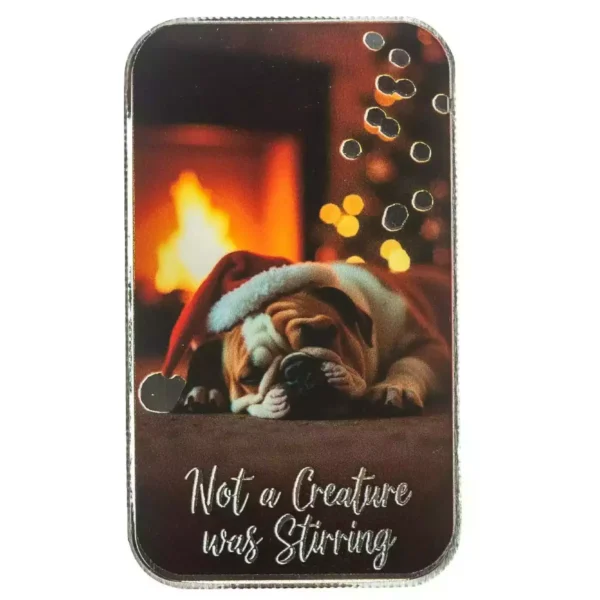 1oz Scottsdale Mint Dreaming of Christmas .999 Silver Colored Bar