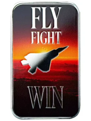 1oz Scottsdale Mint " Fly Fight Win" Colorized .999 Silver Bar