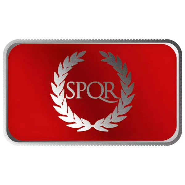 1oz Scottsdale Mint SPQR Roman Flag Colorized .999 Silver Bar
