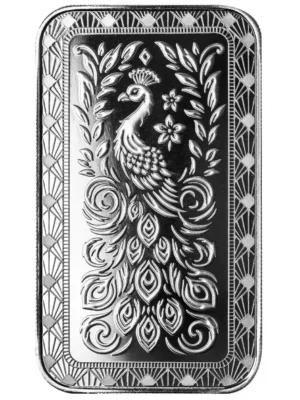 1oz Scottsdale Mint Marquee Peacock .999 Silver Bar