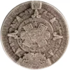 1KG Silver Aztec Sun Stone Stacker Round