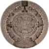 1KG Silver Aztec Sun Stone Stacker Round