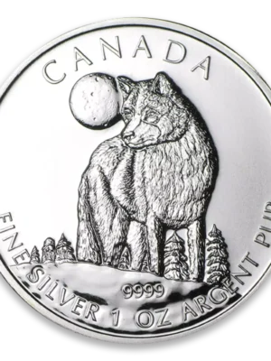 2011 1oz Canadian Silver Wildlife Series - Wolf