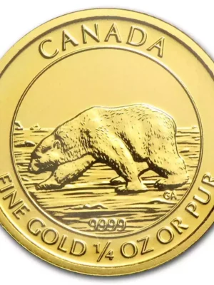 2013 1/4oz Royal Canadian Mint Polar Bear .9999 Gold Coin
