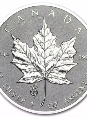 2013 1oz Canadian Reverse Proof .9999 Silver Maple Leaf Lunar Snake Privy Coin