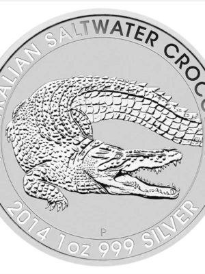 2014 1oz Perth Mint Silver Saltwater Crocodile