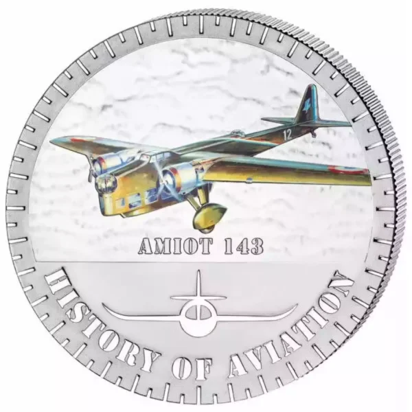 2014 20g Burundi History of Aviation Amiot 143 .999 Silver Coin