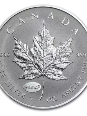 2015 1oz Canada Reverse Proof .9999 Silver Maple W/ E=MC2 Privy