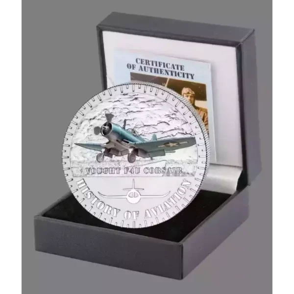 2015 20g Burundi History of Aviation Vought F4U Corsair .999 Silver Coin