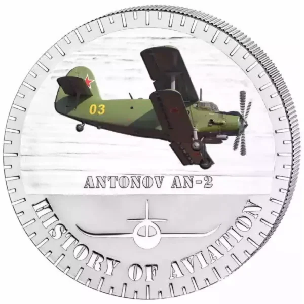 2015 20g Burundi History of Aviation Antonov AN-2 .999 Silver Coin