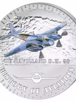 2015 20g Burundi History of Aviation De Havilland D.H. 98 .999 Silver Coin