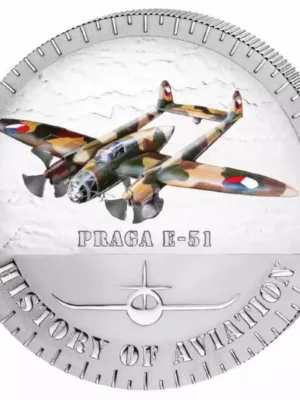 2015 20g  Burundi History of Aviation Praga E-51 .999 Silver Coin