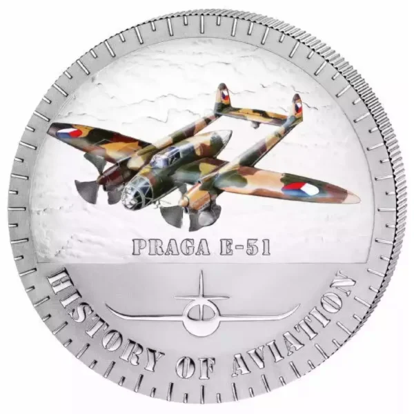 2015 20g  Burundi History of Aviation Praga E-51 .999 Silver Coin