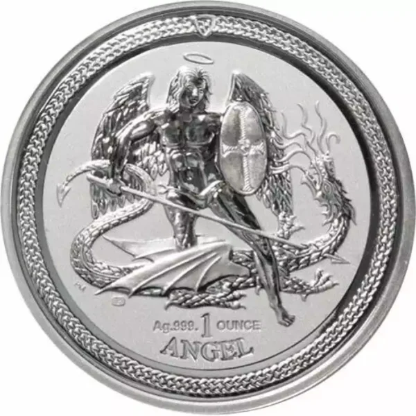 2016 1oz Isle of Man .999 Silver Angel Reverse Proof Coin