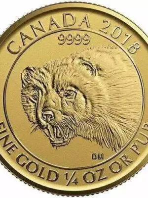 2018 1/4 oz Royal Canadian Mint Wolverine .9999 Gold Coin