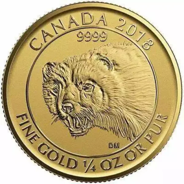 2018 1/4 oz Royal Canadian Mint Wolverine .9999 Gold Coin