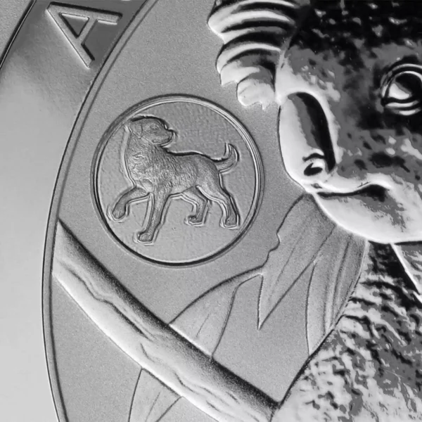 2018 1oz Australian Perth Mint Silver Koala W/ Year of Dog Privy