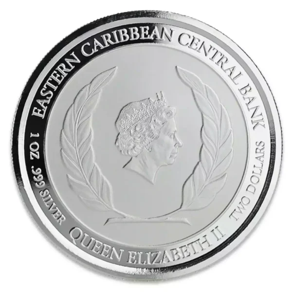 2018 1oz Scottsdale Mint EC8 St. Lucia .999 Silver Flamingo Coin