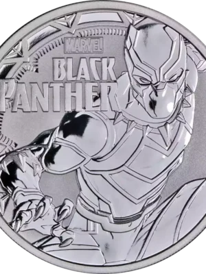 2018 1oz Tuvalu Marvel  "Black Panther" .9999 Silver Coin