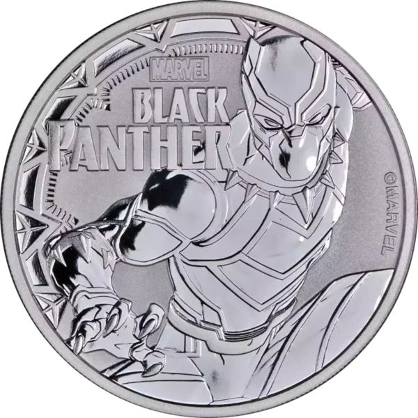 2018 1oz Tuvalu Marvel  "Black Panther" .9999 Silver Coin