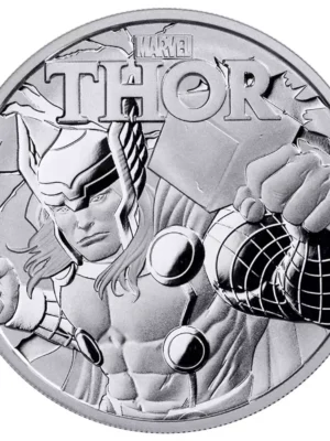 2018 1oz Tuvalu Marvel  "Thor" .9999 Silver Coin